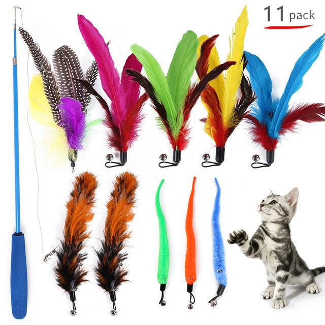 Extendable Feline Fun Wand Set